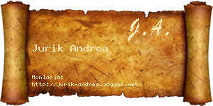 Jurik Andrea névjegykártya