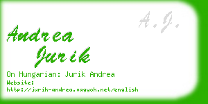 andrea jurik business card